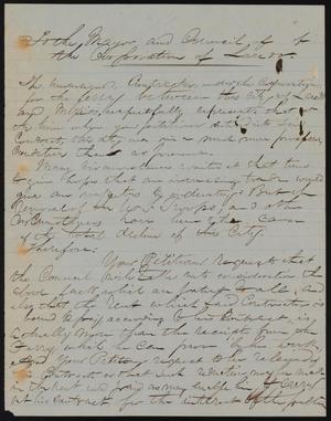 Primary view of object titled '[Letter from Santos Benavides to the Laredo Mayor, October 14, 1859]'.