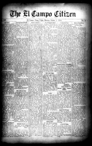 The El Campo Citizen (El Campo, Tex.), Vol. 14, No. 36, Ed. 1 Friday, October 2, 1914