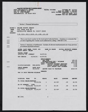Primary view of object titled '[A Payment Voucher Paid for by DFAS - Indianapolis Center] {Has a Social Security Number on it}'.