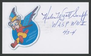 [A Card With the WASP "Fifi" Insignia]