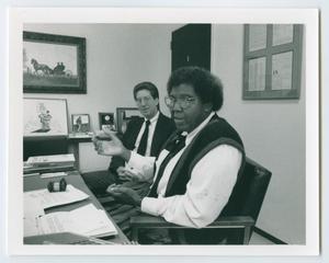 Primary view of object titled '[Barbara Jordan at Her Office #4]'.