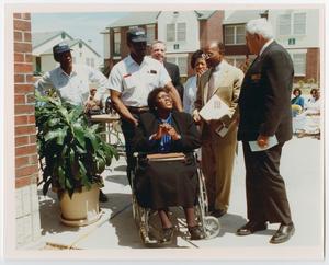 Primary view of object titled '[Dedication of the Barbara Jordan Square Apartments]'.