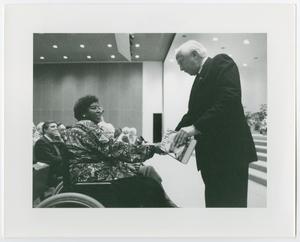 Primary view of object titled '[Barbara Jordan with David McCullough]'.