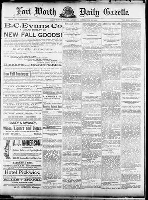Fort Worth Daily Gazette. (Fort Worth, Tex.), Vol. 14, No. 349, Ed. 1, Saturday, September 27, 1890