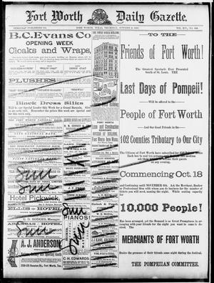 Fort Worth Daily Gazette. (Fort Worth, Tex.), Vol. 14, No. 360, Ed. 1, Thursday, October 9, 1890