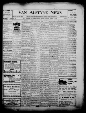 Primary view of object titled 'Van Alstyne News. (Van Alstyne, Tex.), Vol. 17, No. 50, Ed. 1 Friday, April 14, 1899'.
