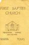 Primary view of Bulletin, Baptist Church Dedication Service, 1943