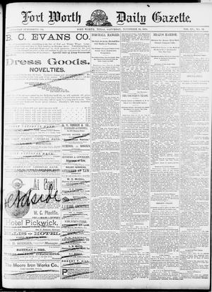 Fort Worth Daily Gazette. (Fort Worth, Tex.), Vol. 15, No. 31, Ed. 1, Saturday, November 15, 1890