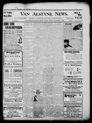 Primary view of object titled 'Van Alstyne News. (Van Alstyne, Tex.), Vol. 18, No. 33, Ed. 1 Friday, December 22, 1899'.
