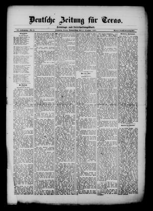 Primary view of object titled 'Deutsche Zeitung für Texas. (Victoria, Tex.), Vol. 26, No. 8, Ed. 1 Thursday, October 31, 1907'.