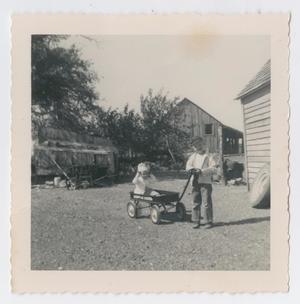 [Photograph of Robert Lee and Cynthia Daniel in Yard]