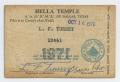 Primary view of [L. F. Turney's Hella Temple Membership Card]