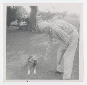 [Photograph of Lee Turney With Dog]