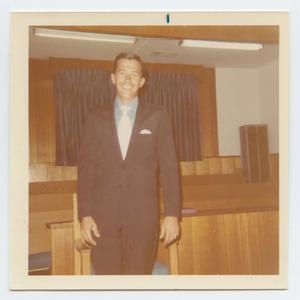 [Photograph of Pete Myrick at Murphy Baptist Church]