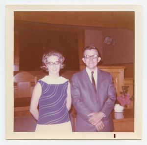 [Photograph of Celia and Don Teague at Murphy Baptist Church]