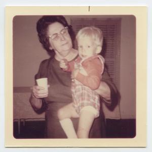 [Photograph of Vera Roller with Toddler John Teague]