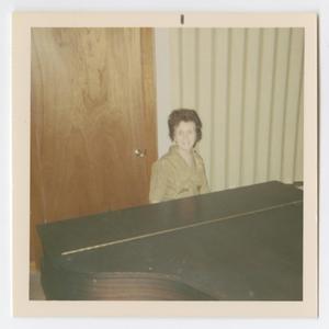 [Photograph of Madge Daniel Playing Piano at V.B.S.]