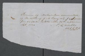 Primary view of object titled '[Receipt of payment]'.