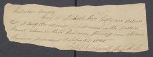 Primary view of object titled '[Receipt of payment from Michael Reed]'.
