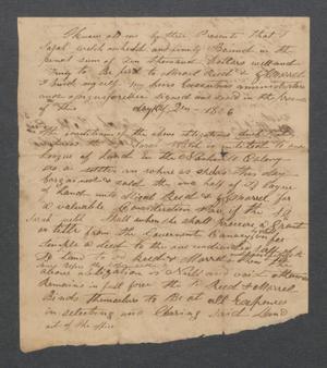 Primary view of object titled '[Sarah Welch's bond]'.