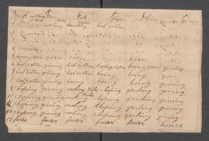 [Ledger of daily slave activities]