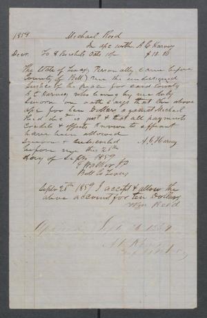 Primary view of object titled '[Affidavit of A.C. Harvey]'.
