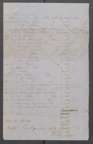 Primary view of object titled '[Bill for Michael Reed from J. Jalonick]'.