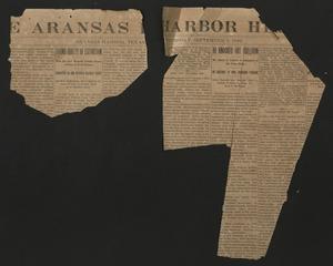 Primary view of object titled 'Aransas Harbor Herald. (Aransas Harbor, Tex.), Vol. [2], No. [27], Ed. 1 Thursday, September 8, 1892'.