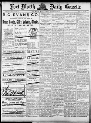 Fort Worth Daily Gazette. (Fort Worth, Tex.), Vol. 15, No. 75, Ed. 1, Monday, December 29, 1890