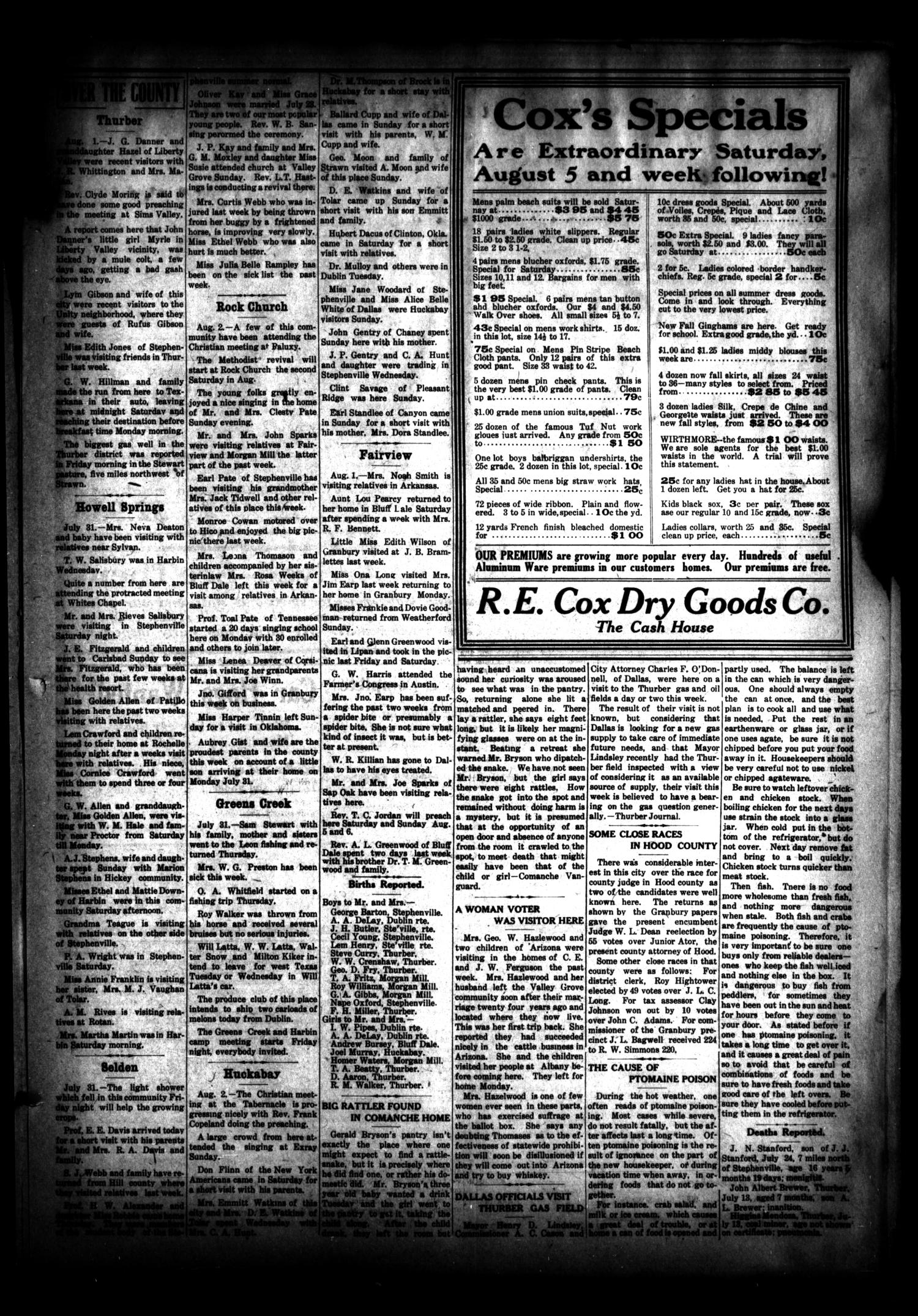 The Stephenville Empire. (Stephenville, Tex.), Vol. 44, No. 45, Ed. 1 Friday, August 4, 1916
                                                
                                                    [Sequence #]: 3 of 8
                                                