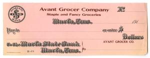 [Avant Grocer Company Bank Note]