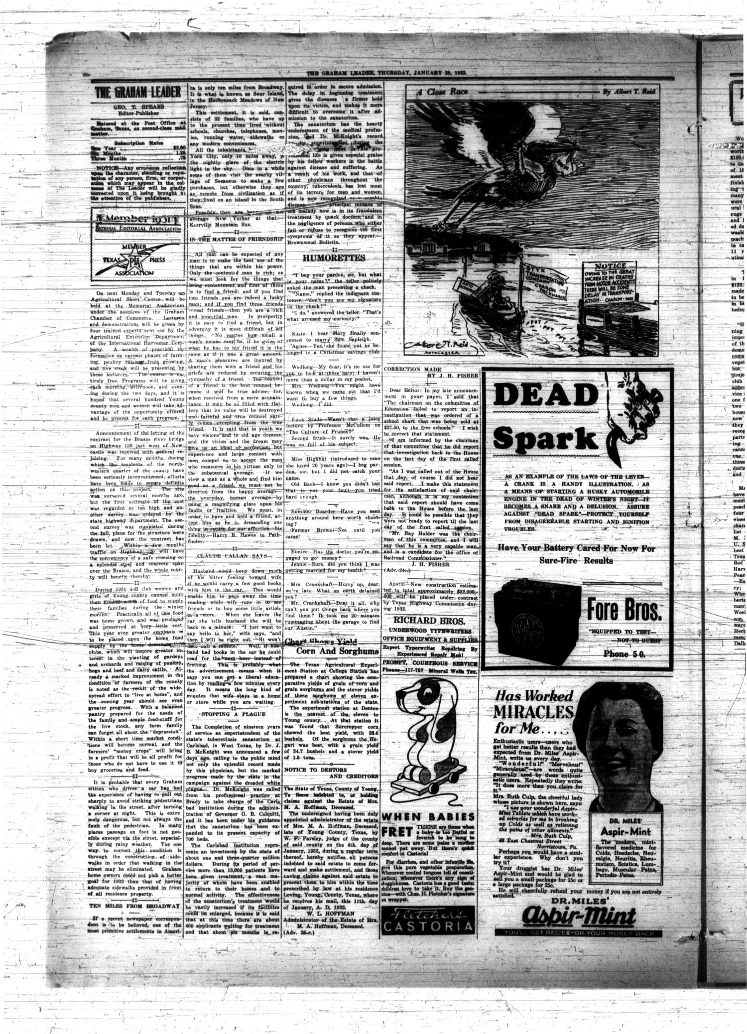 The Graham Leader (Graham, Tex.), Vol. 56, No. 24, Ed. 1 Thursday, January 28, 1932
                                                
                                                    [Sequence #]: 2 of 10
                                                