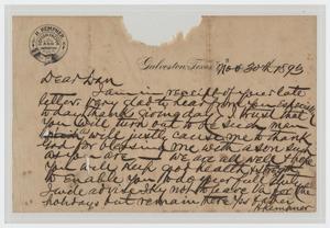[Letter from I. H. Kempner to Dan Kempner, November 30, 1893]