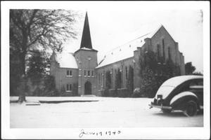 Primary view of object titled '[Photograph of the Baptist Church in Richmond, Texas]'.