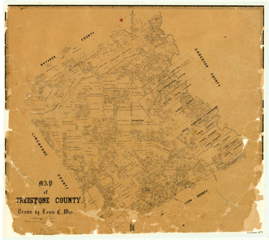 1856 TEXAS MAP TX Woodsboro Woodville Wortham Wyldwood Yoakum Yorktown Zapata XL 