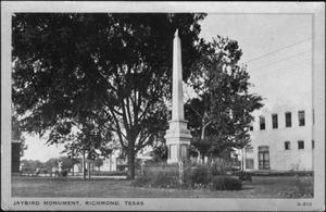 ["Jaybird Monument, Richmond, Texas"]