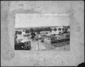 Primary view of object titled '[Aerial view photograph of Richmond, Texas after the 1899 flood]'.