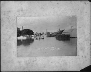 [T.B.W. Lumber Yard during the flood of 1899]