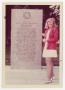 Photograph: [Photograph of Woman with WASP Avenger Field Marker]