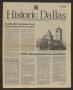 Primary view of Historic Dallas, Volume 3, Number 1, Winter 1982