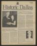 Thumbnail image of item number 1 in: 'Historic Dallas, Volume 3, Number 2, Spring 1982'.