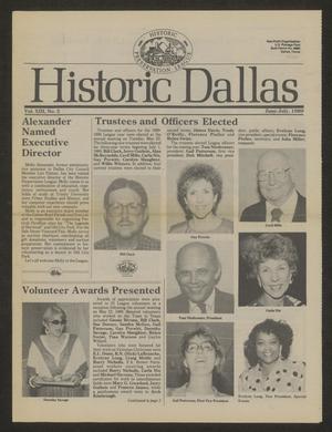 Primary view of object titled 'Historic Dallas, Volume 13, Number 3, June-July 1989'.