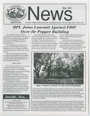 Historic Preservation League News, May 1993