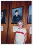 Photograph: [A WASP Stands Next to a Portrait of Jacqueline Cochran]