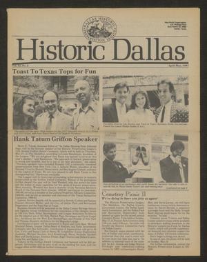 Historic Dallas, Volume 11, Number 2, April-May 1987