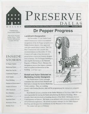 Primary view of object titled 'Preserve Dallas, November 1994'.