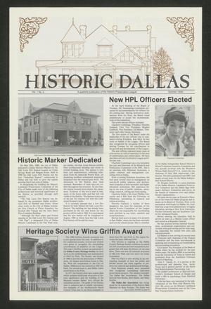 Historic Dallas, Volume 1, Number 2, Summer 1980