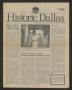 Journal/Magazine/Newsletter: Historic Dallas, Volume 5, Number 11, Fall 1984