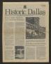 Thumbnail image of item number 1 in: 'Historic Dallas, Volume 3, Number 3, Summer 1982'.