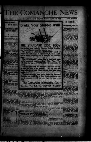 The Comanche News (Comanche, Tex.), Vol. 10, No. 22, Ed. 1 Thursday, June 18, 1908